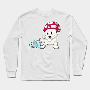 Mushroom Fisher Fish Fishing Long Sleeve T-Shirt